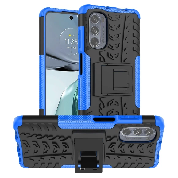 Dustproof PC+TPU Kickstand Back Cover Tyre Pattern Shockproof Phone Case — Smartwatch Protectors, Smartwatch 2025