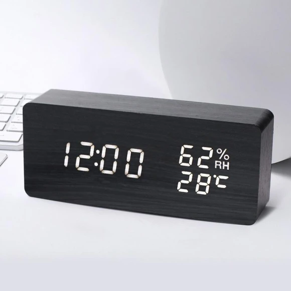 Digital Wooden Clock — Clocks, Fashionable bags