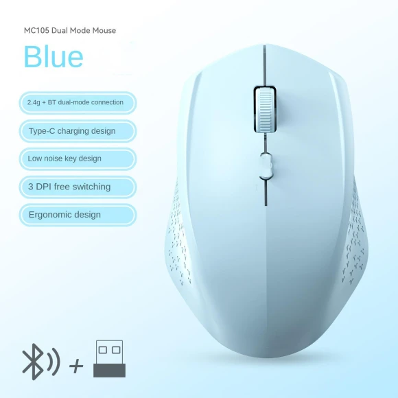Ergonomic Wireless Mouse — Mouse Pads, Meiteai-All