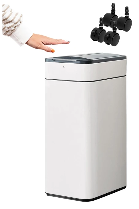 Set of 4 Stainless Steel Trash Cans with Motion Sensor — Kitchen Cans, JAPAN ANIME BRIDGE