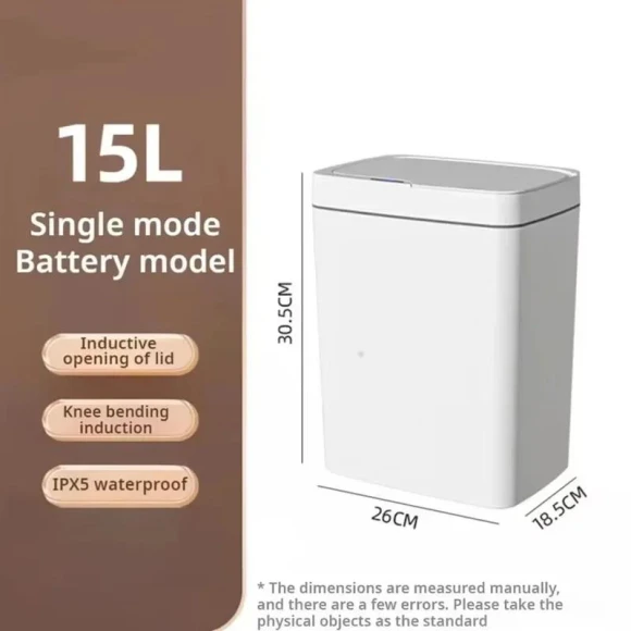 Touchless Smart Trash Can with Auto Sealing — Kitchen Cans, RuJia Home Decor