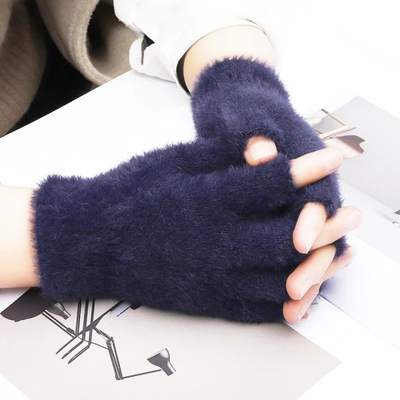 Winter Cute Cartoon Cat Plush Touchscreen Gloves — Gloves & Mittens, QM Dream