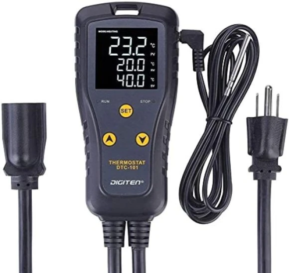 Digital Thermostat with Simple Stage, Heating and Cooling Modes — Home Climate Control, DIGITEN