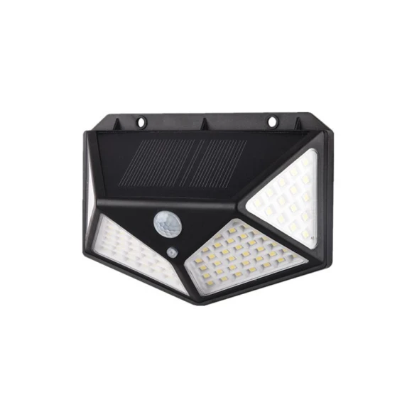 Four-Sided Solar Wall Light with Motion Sensor — Outdoor Security & Flood Lighting, Value Vault