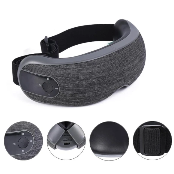 Smart Portable Electric 4 Modes Vibration Air Compression Music Eye Massager With Heat Compression — Rollers & Pens, Top Global Mall