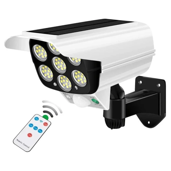 Solar Wall Light with Motion Sensor and Remote Control — Outdoor Security & Flood Lighting, LIUXING