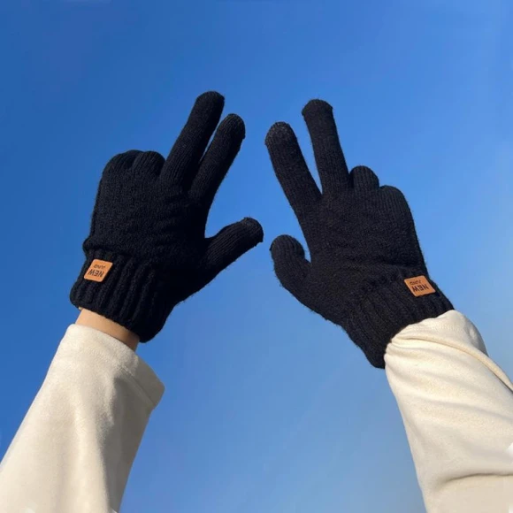 Winter Double-Layer Velvet Insulated Touchscreen Gloves — Glove Liners, Maonica Underwear