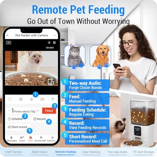 Automatic Pet Feeder with Camera, Frienhund