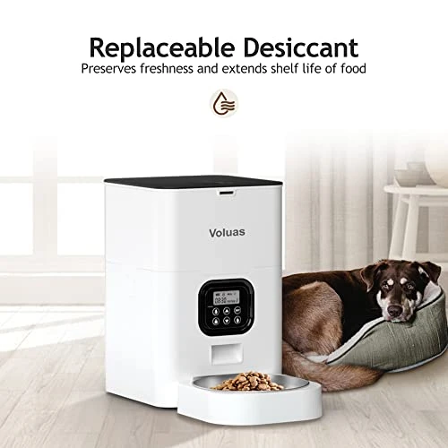 Automatic Pet Feeder with Programmable Portion Control and Voice Recorder — Automatic Feeders, Voluas