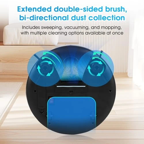 Compact Slim Thin Robotic Vacuum and Sweeping Combo — Smart Cleaning Robots, Generic