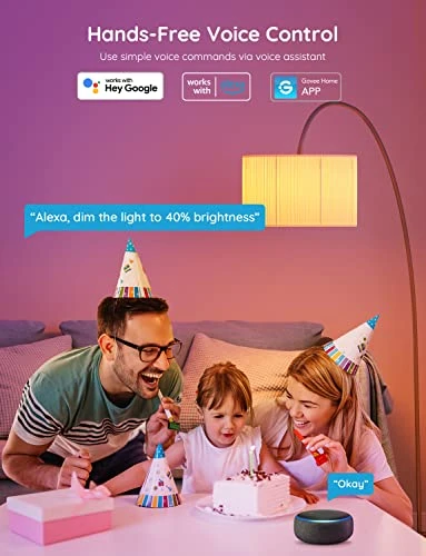 Smart Light Bulbs, Color Changing, WiFi & Bluetooth, A19, 1 Pack — LED, Govee