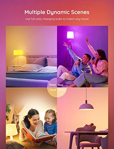 Smart Light Bulbs, Color Changing, WiFi & Bluetooth, A19, 1 Pack — LED, Govee