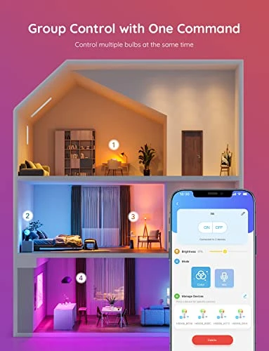 Smart Light Bulbs, Color Changing, WiFi & Bluetooth, A19, 1 Pack — LED, Govee