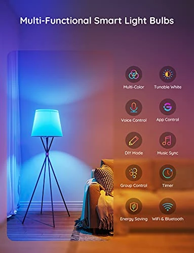 Smart Light Bulbs, Color Changing, WiFi & Bluetooth, A19, 1 Pack — LED, Govee