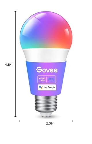 Smart Light Bulbs, Color Changing, WiFi & Bluetooth, A19, 1 Pack — LED, Govee
