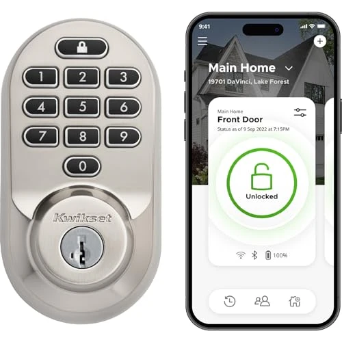 Wi-Fi Smart Lock with Keyless Entry and Geofence Auto-Unlock — Keyed Locksets, Kwikset