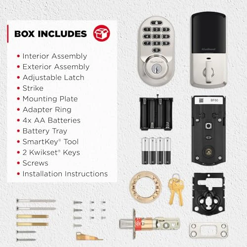 Wi-Fi Smart Lock with Keyless Entry and Geofence Auto-Unlock — Keyed Locksets, Kwikset