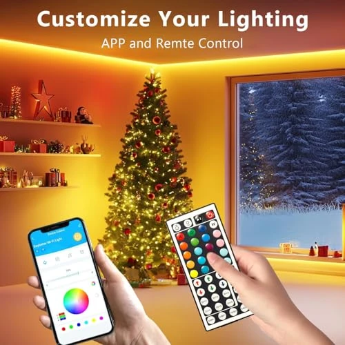 LED Strip Lights 110ft, Smart Lighting Strips with App Remote Control, RGB Music Sync Color Changing Lights for Bedroom... — LED Strips, DAYBETTER