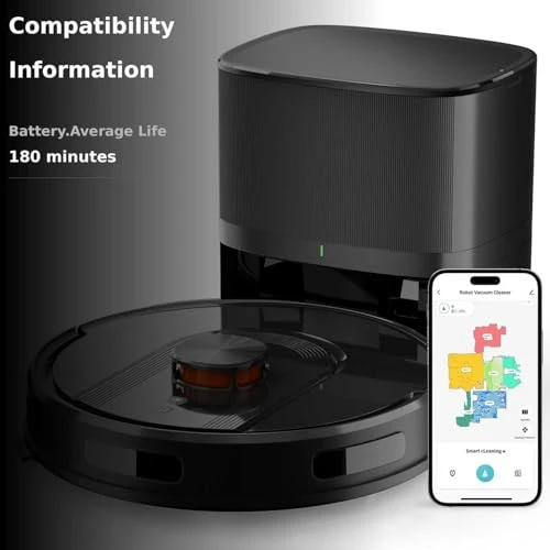 Robot Vacuum and Mop Combo with Self-Emptying — Smart Cleaning Robots, TRDIOL
