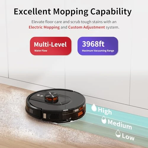 Robot Vacuum and Mop Combo with Self-Emptying — Smart Cleaning Robots, TRDIOL