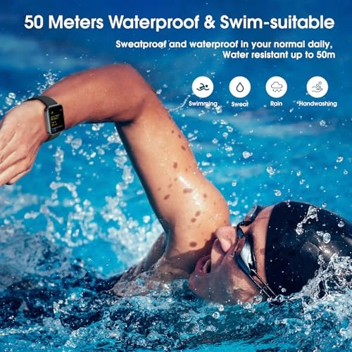 Smart Watch, Fitness Tracker with 45mm Touchscreen, Heart Rate Monitor, Blood Oxygen, Sleep Tracking, IP68 Waterproof — Smartwatches, TYKOIT