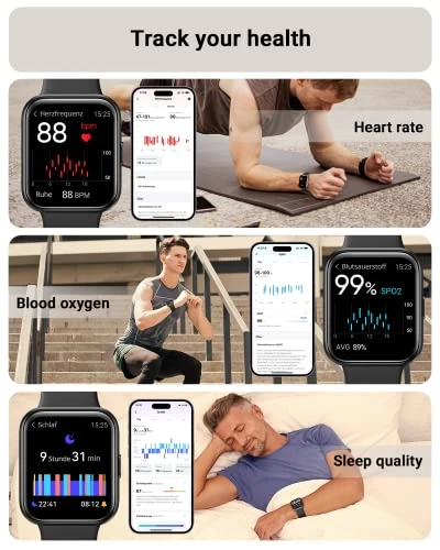 Smart Watch with Alexa, Fitness Tracker, Waterproof Health Monitor — Smartwatches, Tensky