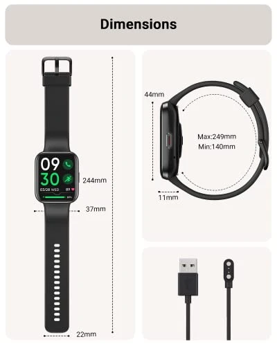 Smart Watch with Alexa, Fitness Tracker, Waterproof Health Monitor — Smartwatches, Tensky