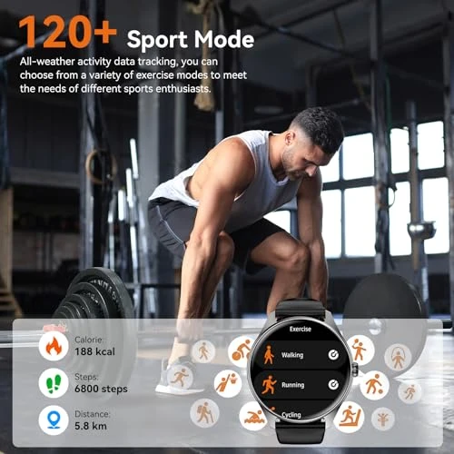 Smart Watch with AMOLED Display, 7-Day Battery, Bluetooth Calls, Heart Rate Monitor — Smartwatches, iBesi