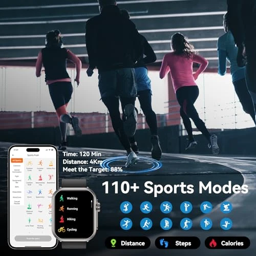 Smart Watch with Fitness Tracker, Bluetooth Calling, and Long Battery Life — Smartwatches, QONBINK