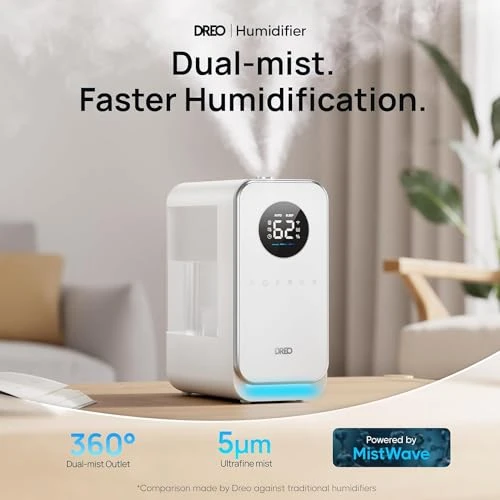 Top-filled Smart Quiet Cool Mist Humidifier — Air Moisturizers, Dreo