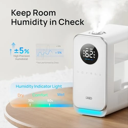 Top-filled Smart Quiet Cool Mist Humidifier — Air Moisturizers, Dreo