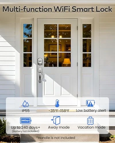 WiFi Smart Lock with Fingerprint and Keypad — Deadbolts, TEEHO
