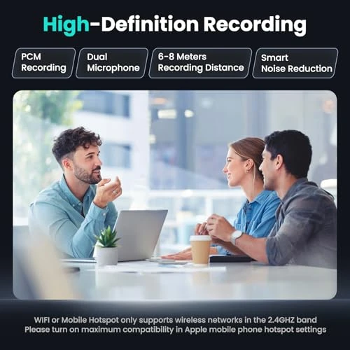 AI Voice Recorder with Free Transcription and Translation — Portable Audio Recorders, Fivegren