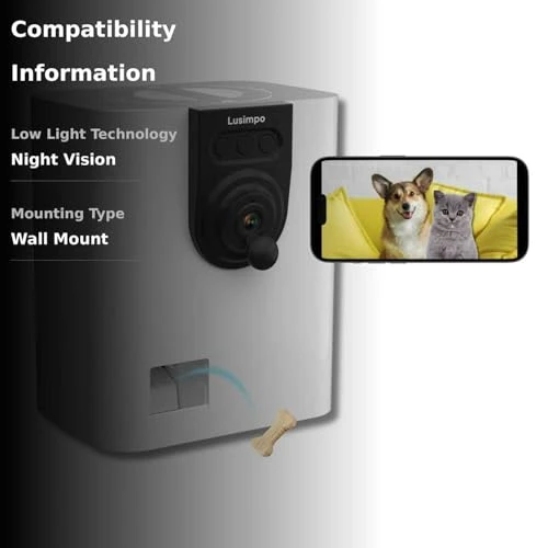 Pet Camera with Treat Dispenser — Cameras & Monitors, LUSIMPO