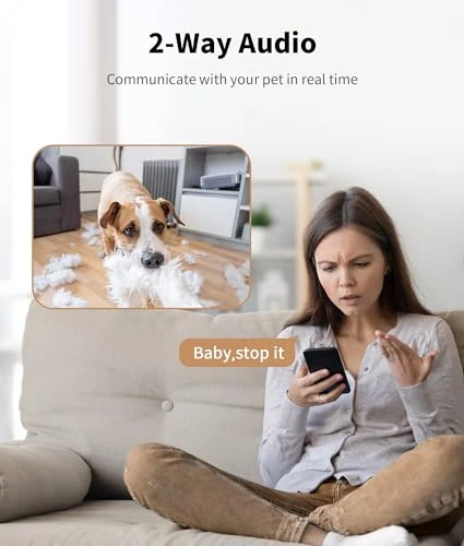 Pet Camera with Treat Dispenser — Automatic Pet Feeder, TKENPRO