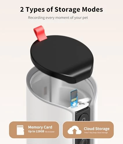 Pet Camera with Treat Dispenser — Automatic Pet Feeder, TKENPRO