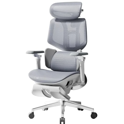 Smart Ergonomic Chair with Automated Lumbar Tracking, 4D Headrest, Ventilated Seat — Ergonomic Chair, Hbada