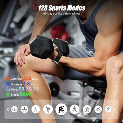 Smart Watch with HD Touchscreen, Bluetooth Calls, Fitness Tracking, and Health Monitoring — Smartwatches, ganopterygon