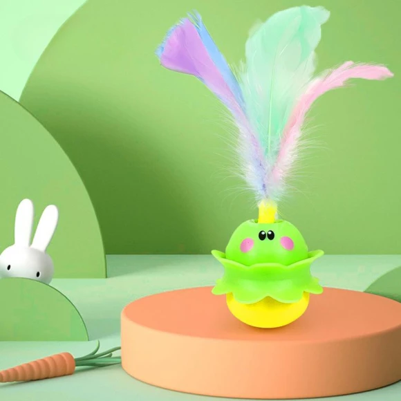 Electric Tumbler Feather Automatic Cat Toy — Cat Playthings, Pet family bucket