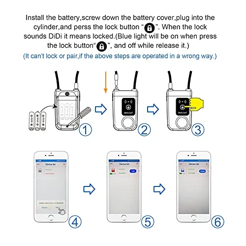 Smart Bike Cable Lock with Bluetooth App Control and Alarm — Cable, NUNET