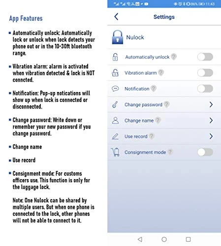 Smart Bike Cable Lock with Bluetooth App Control and Alarm — Cable, NUNET