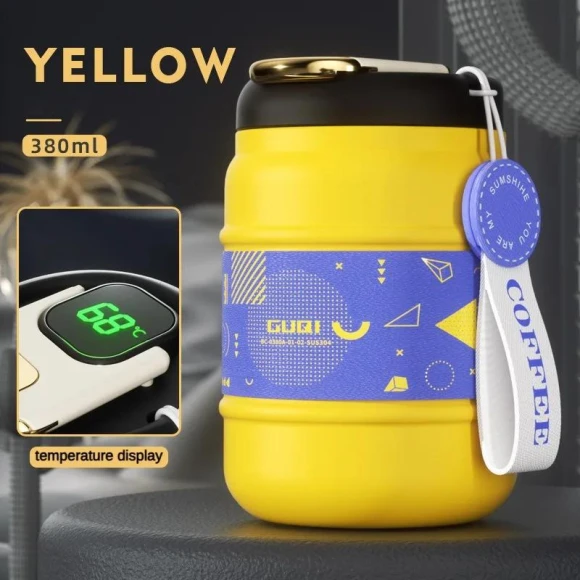 Water Bottle with Temperature Display — Travel Drinkware, odeer