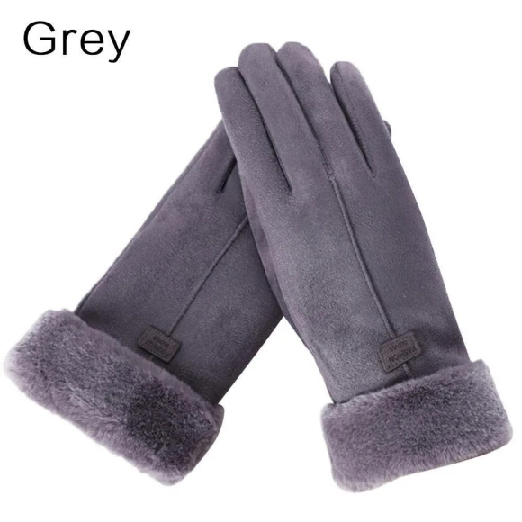 Winter Warm Soft Comfortable Suede Wool Touchscreen Gloves — Gloves & Mittens, SDS001