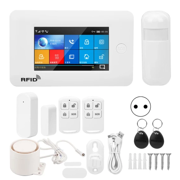 4.3in Full Color Touchscreen Alarm System — Smart Home Security, GoolRC