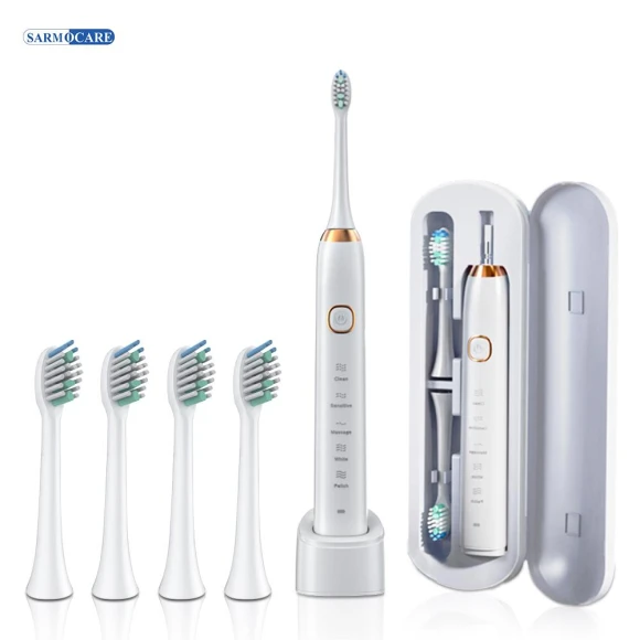 Electric Sonic Toothbrush with 8 Brush Heads — Kids' Electric Toothbrushes, Sarmocare