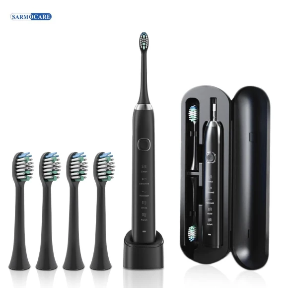 Electric Sonic Toothbrush with 8 Brush Heads — Kids' Electric Toothbrushes, Light makeup