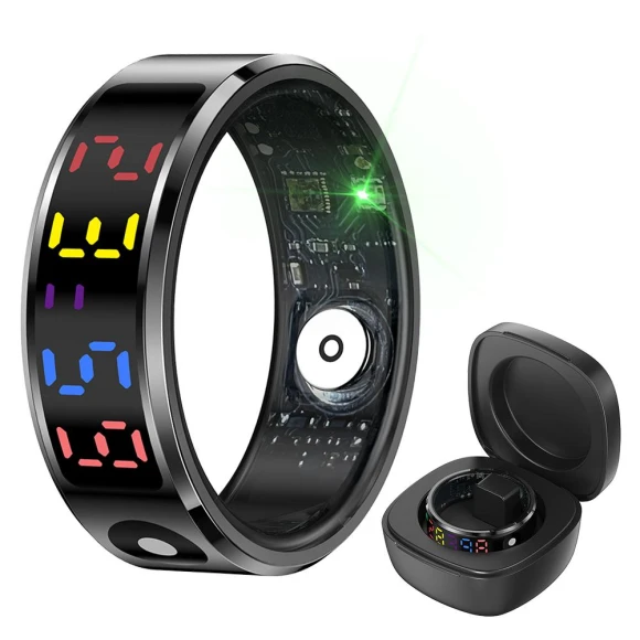 Smart Ring with Display Screen and Touch Health Manager — Smart Rings, Good Household Items