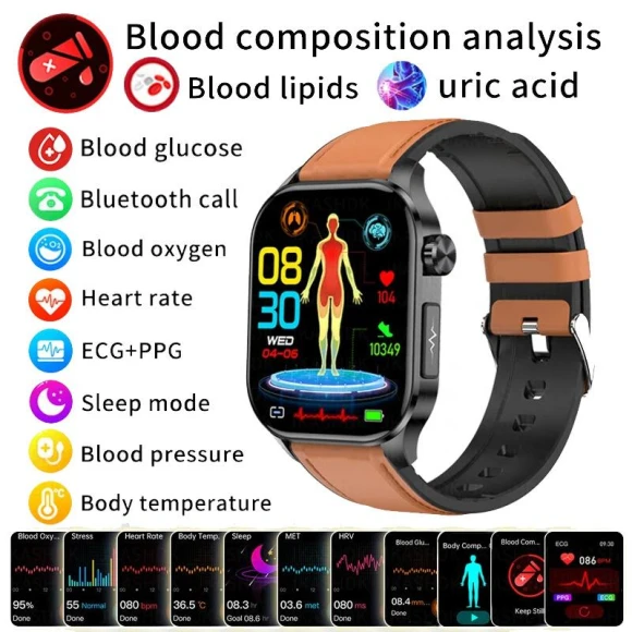 Smart Watch with ECG and PPG Health Monitoring — Smartwatches, QLY Online