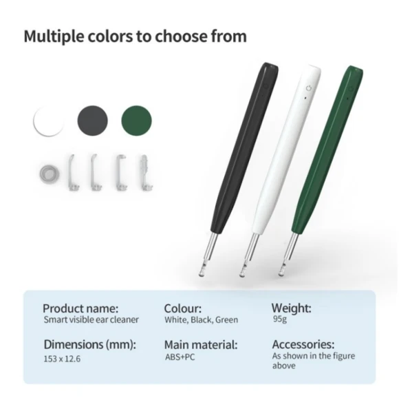 WiFi Smart Visual Ear Pick Cleaning Kit — Wax Removal