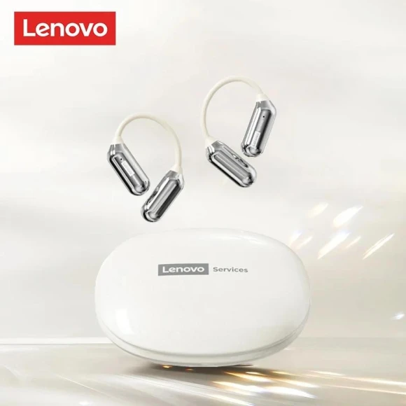 Wireless Bluetooth 6.0 Headphones with Touch Control and Over-Ear Hook — In-Ear Headphones, Lenovo